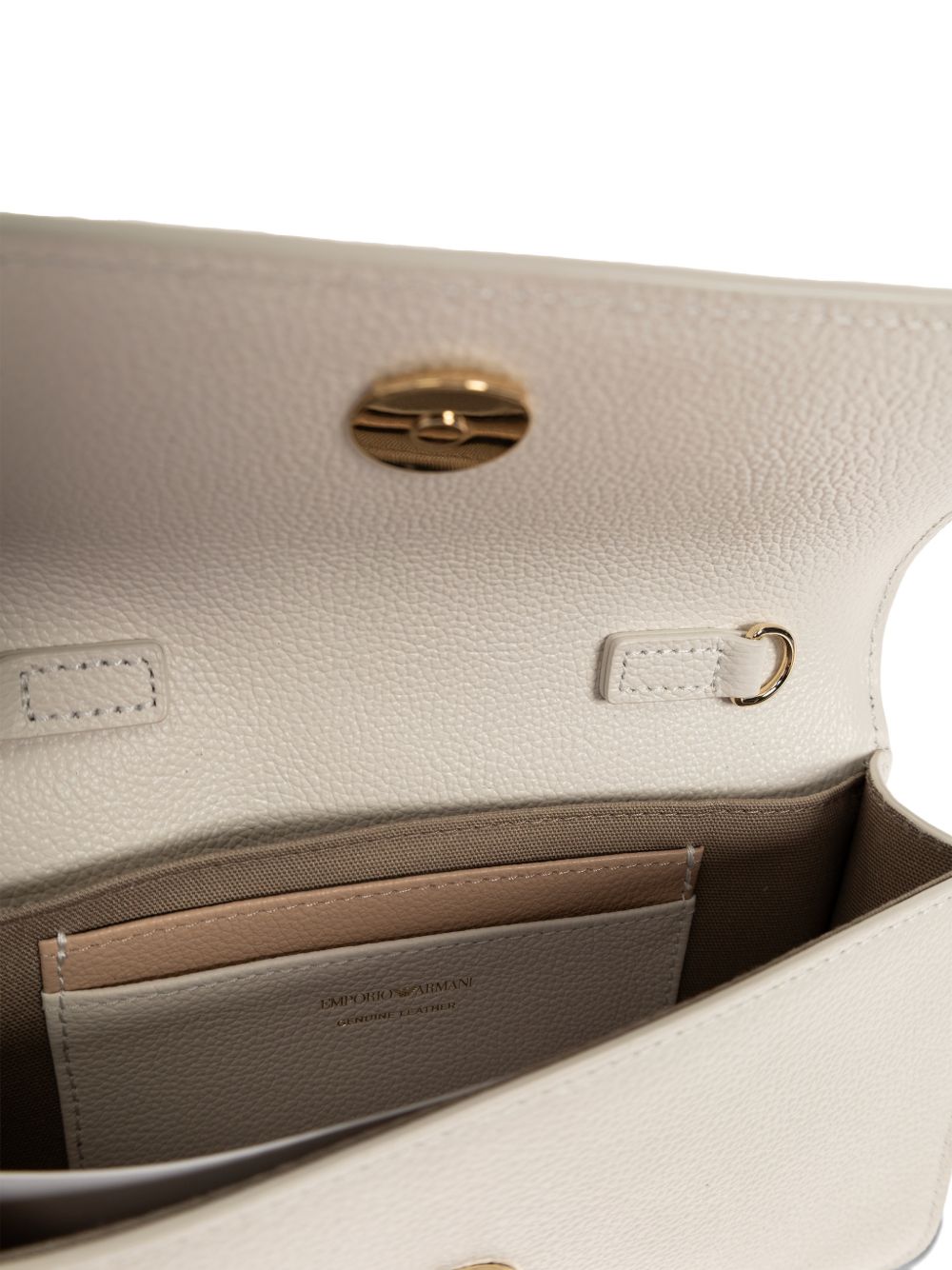 Emporio Armani Leather Chain Clutch White