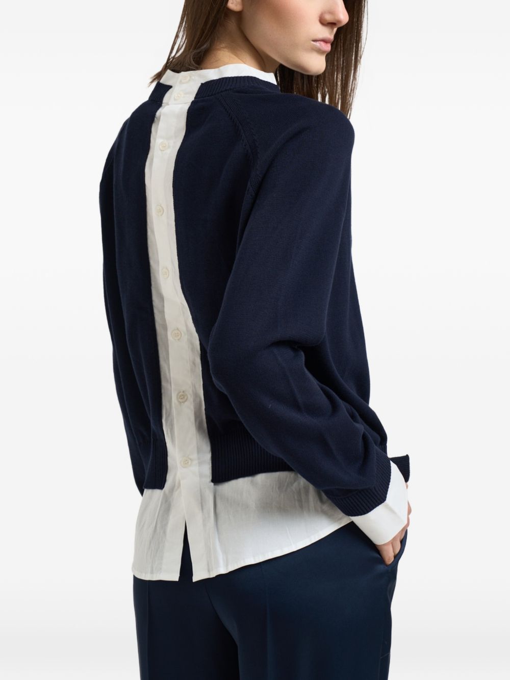 Semicouture Silk Blend Sweater Blue