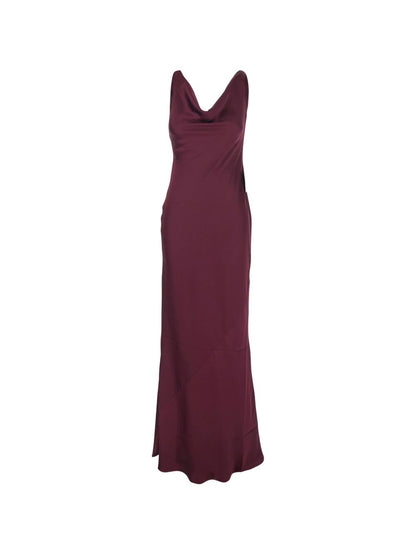 Norma Kamali Drop Shoulder Maxi Dress Purple