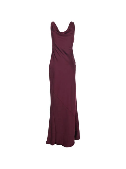 Norma Kamali Drop Shoulder Maxi Dress Purple