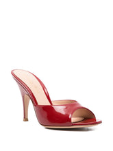 Gianvito Rossi Patent Leather Stiletto Sandals Red