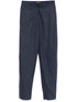 Emporio Armani Tapered Wool Trousers Blue