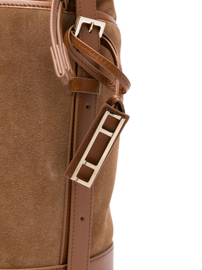 Fabiana Filippi Leather Bucket Shoulder Bag Brown leather brown