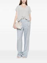 Fabiana Filippi Knitted V-Neck Top Clear Blue