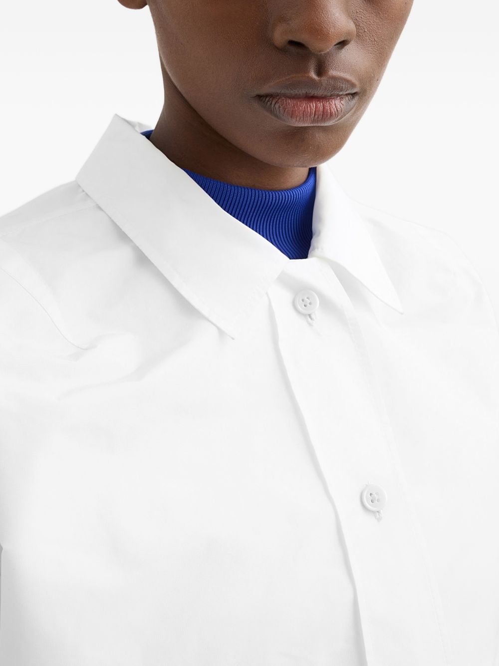Jil Sander Cropped Blouson Jacket White