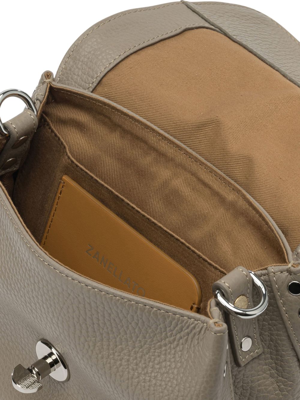 Zanellato Postina Baby Leather Handbag Grey