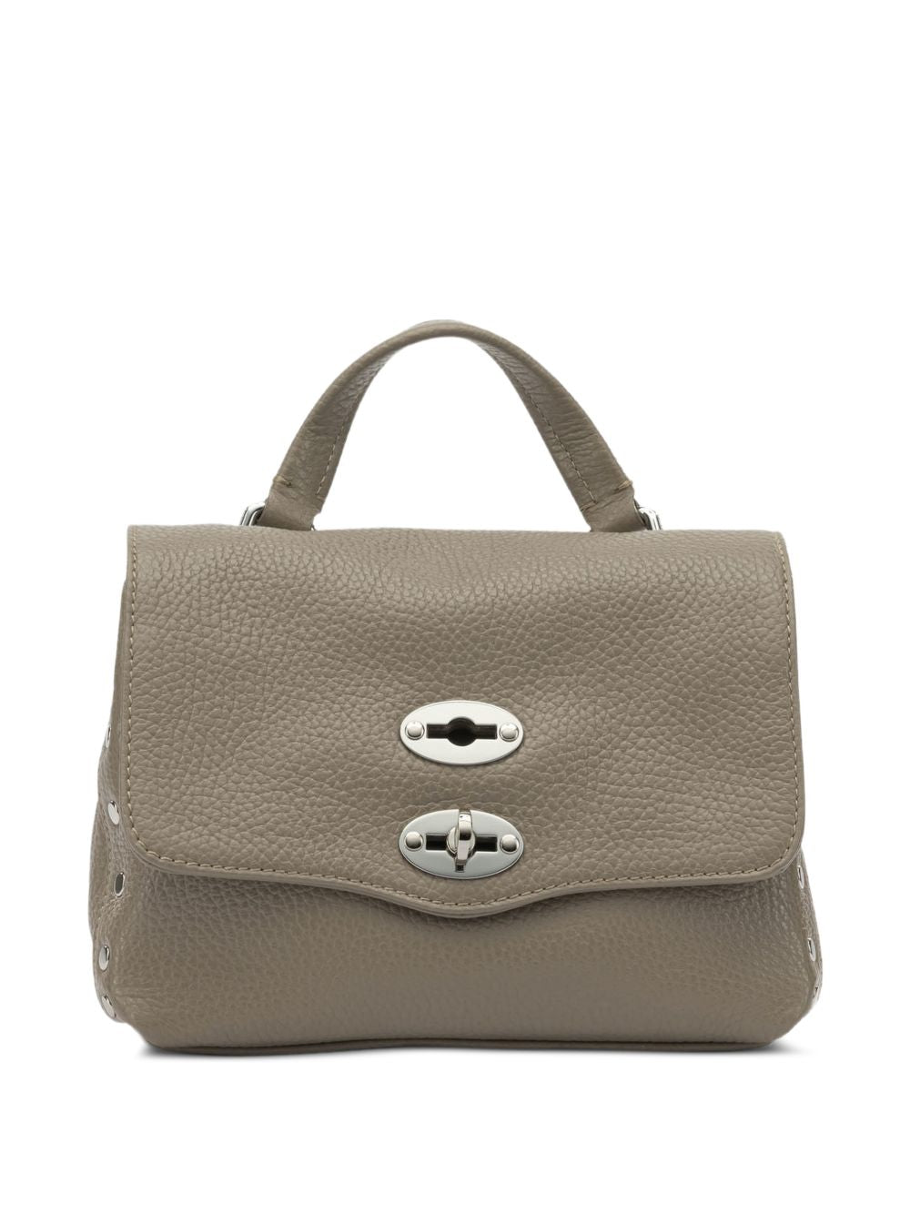 Zanellato Postina Baby Leather Handbag Grey