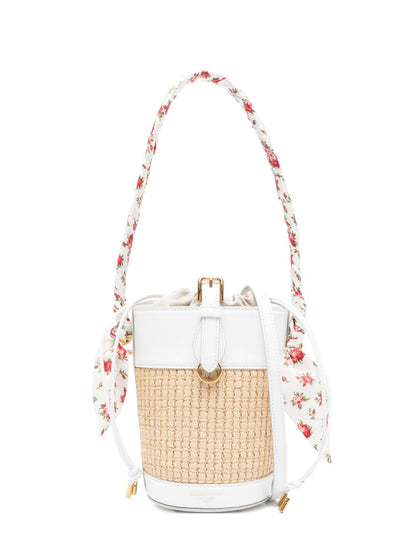 Dolce &amp; Gabbana Capri Rafia Bucket Bag Beige