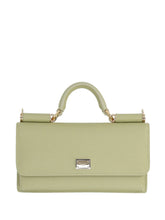 Dolce & Gabbana Mini Leather Top Handle Bag Light Green