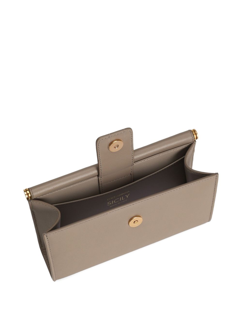 Dolce &amp; Gabbana Leather Phone Clutch Bag Brown