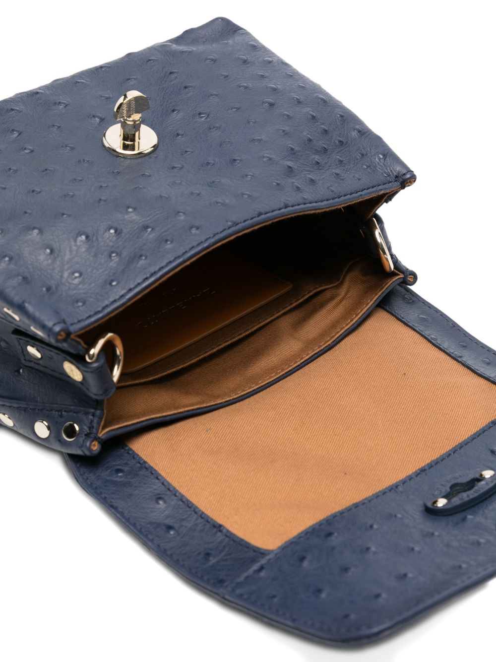 Zanellato Postina Baby Calf Leather Bag Blue