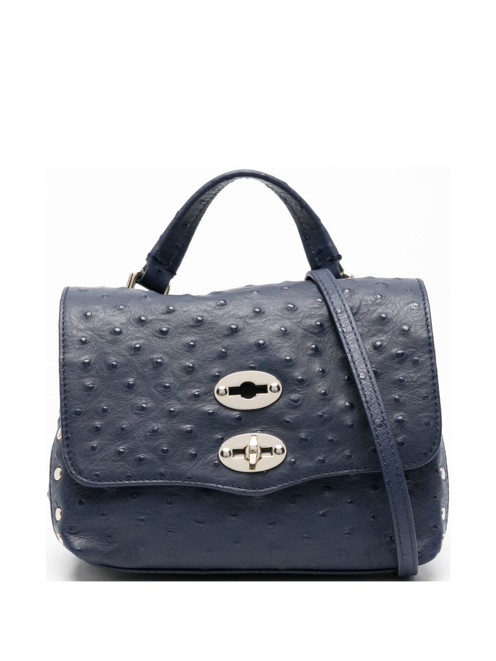 Zanellato Postina Baby Calf Leather Bag Blue