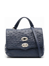 Zanellato Postina Baby Calf Leather Bag Blue