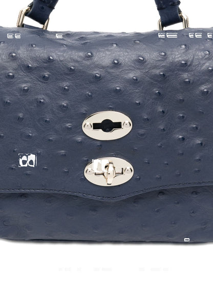 Zanellato Postina Baby Calf Leather Bag Blue