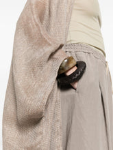 Fabiana Filippi Fringed Linen Poncho Brown brown