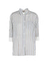Semicouture Striped Cotton Silk Shirt Blue