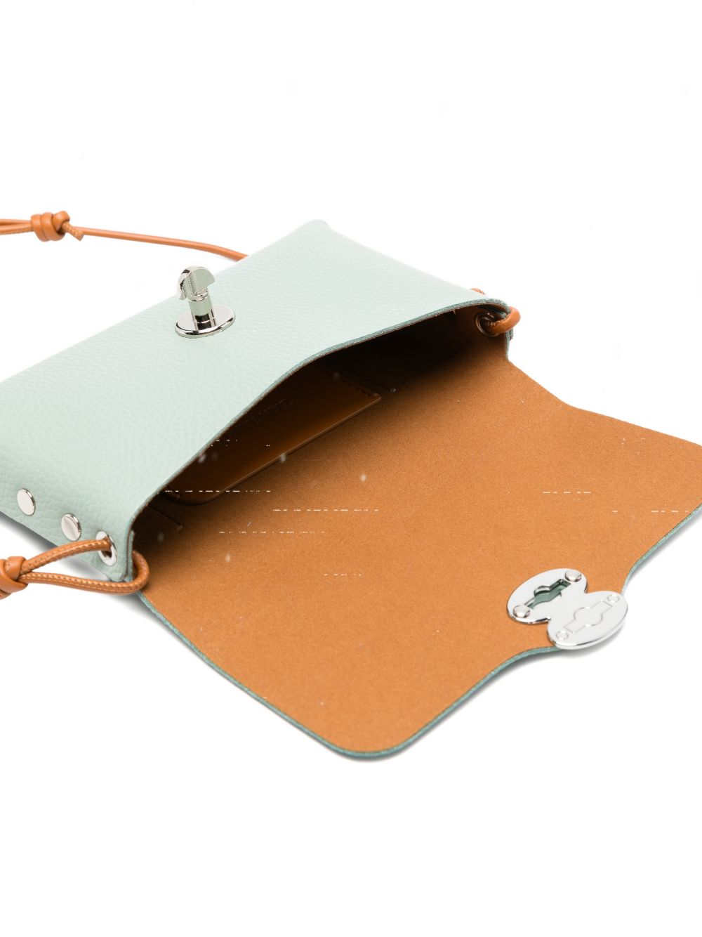 Zanellato Lettera Daily Leather Clutch Green
