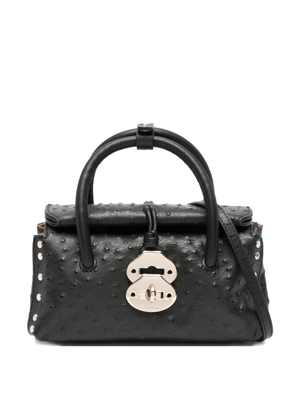 Zanellato Baby Docca Leather Handbag Black
