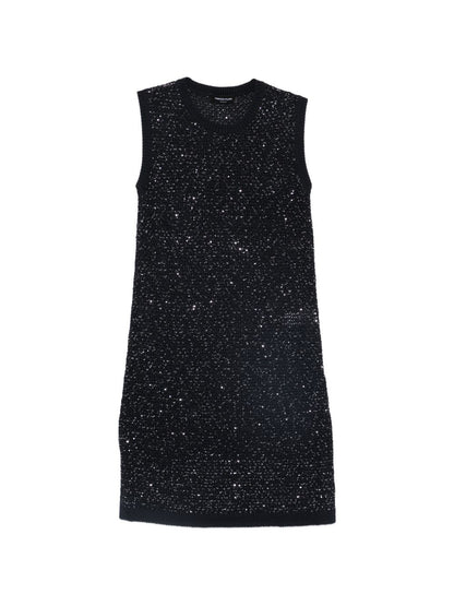 Fabiana Filippi Sequined Sleeveless Mini Dress Blue