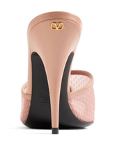 Valentino Garavani Coeur VipÃ¨re leather mules PINK