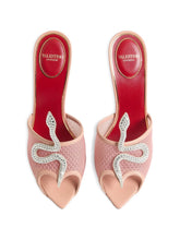 Valentino Garavani Coeur VipÃ¨re leather mules PINK