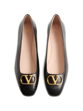 Valentino Garavani VLogo Signature leather ballets BLACK