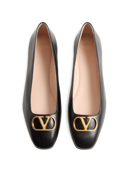 Valentino Garavani VLogo Signature leather ballets BLACK