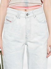 Diesel Straight-Leg Denim Cotton Jeans Clear Blue