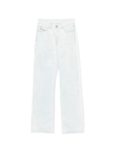 Diesel Straight-Leg Denim Cotton Jeans Clear Blue
