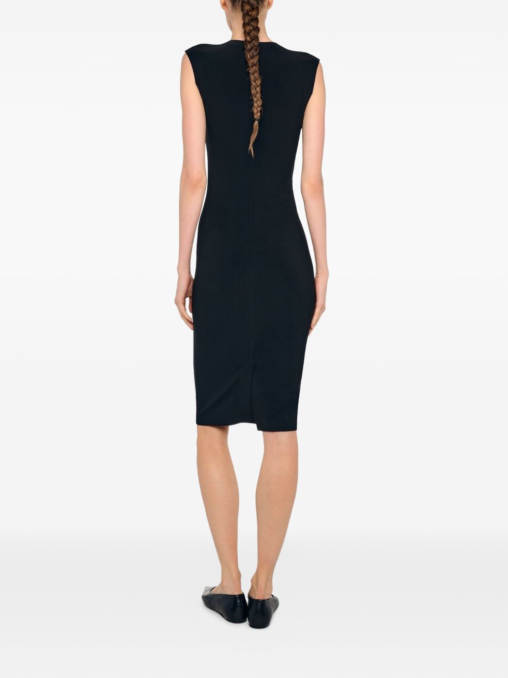 Norma Kamali Sleeveless Midi Dress Black