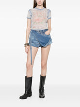 Diesel Denim Cotton Shorts Clear Blue