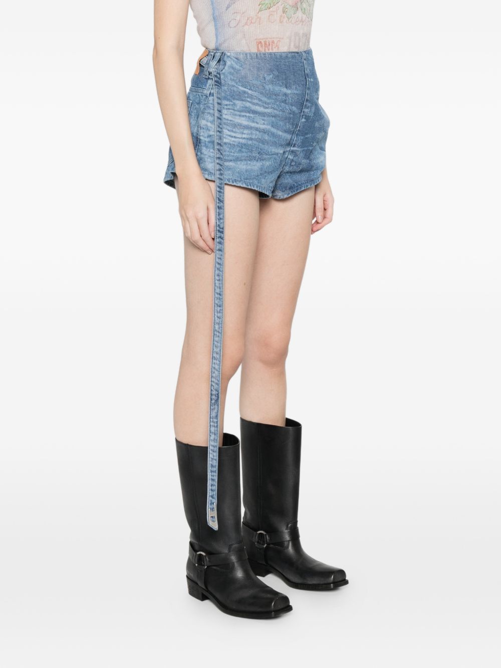 Diesel Denim Cotton Shorts Clear Blue