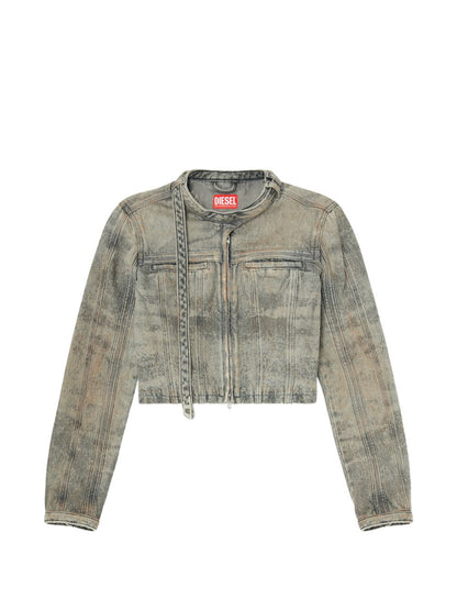 Diesel Racer Collar Denim Jacket Black