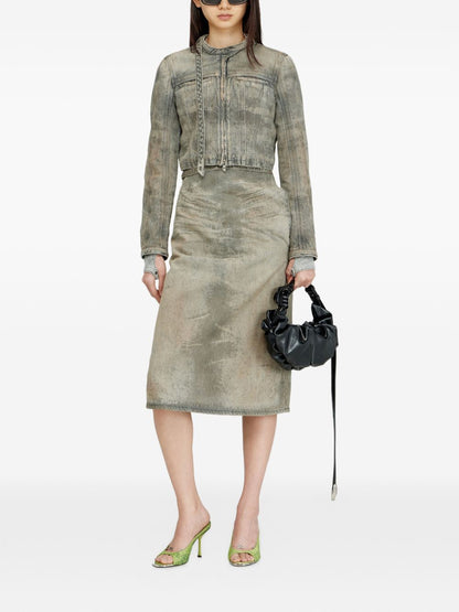 Diesel High-Waist Denim Shorts Black