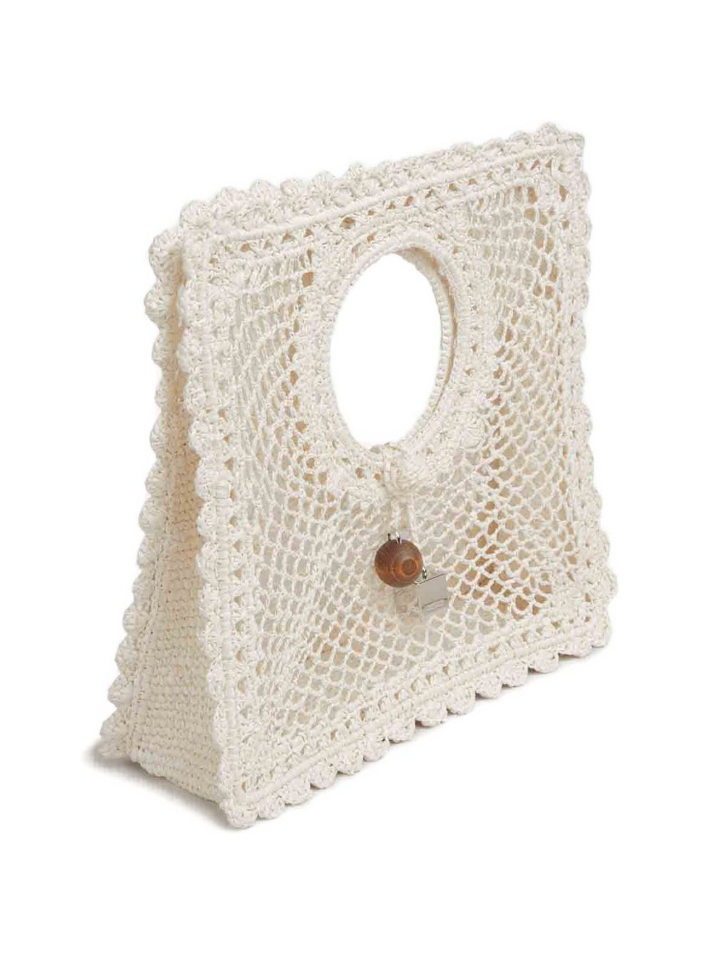 Jacquemus Le Petit Carre Crochet Bag White