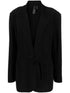 Norma Kamali Oversized Belted Single-Breasted Coat Black