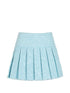 Alice + Olivia Sequin Pleated Mini Skirt Clear Blue clear blue