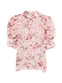 Alice + Olivia Floral Print Scrunched Top Pink
