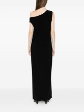 Norma Kamali One-Shoulder Draped Maxi Dress Black