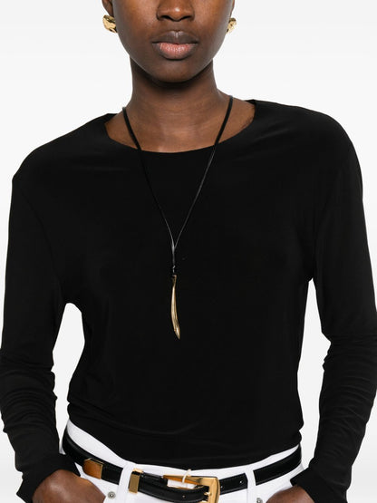 Norma Kamali One-Shoulder Stretch Top Black