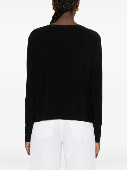 Norma Kamali One-Shoulder Stretch Top Black