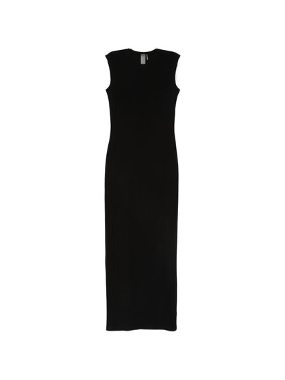 Norma Kamali Sleeveless Fitted Long Dress Black