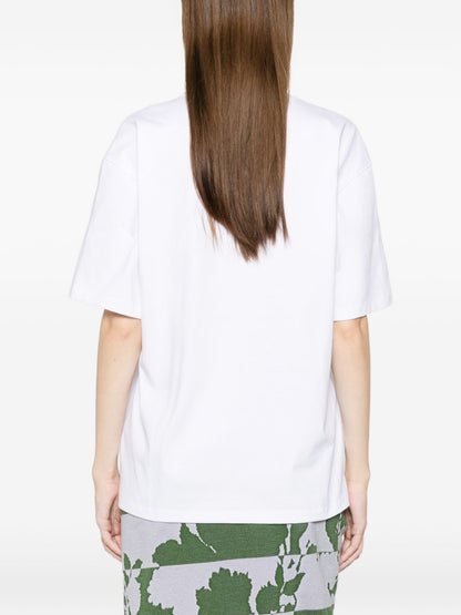 Ganni Graphic Cotton T-Shirt White