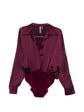 Norma Kamali Oversized Shirt Bodysuit Purple purple