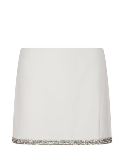 Alice + Olivia Embellished Mini Skirt White White