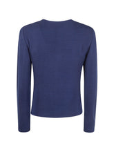 Emporio Armani Ruffled Viscose Jacket Blue Blue