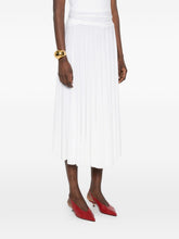 Norma Kamali Flared Draped Midi Skirt White white