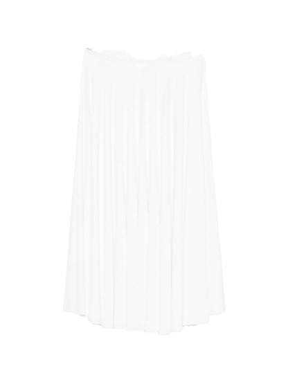 Norma Kamali Flared Draped Midi Skirt White white