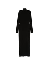 Norma Kamali Long Sleeve High Neck Dress Black black