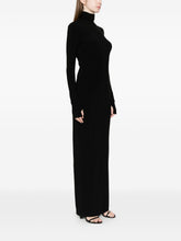 Norma Kamali Long Sleeve High Neck Dress Black black